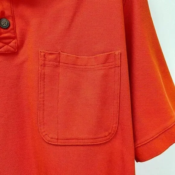 Duluth Trading Co. Polo Shirt Mens XL Orange Short Sleeve Outdoors Pocket Work - Picture 5 of 14